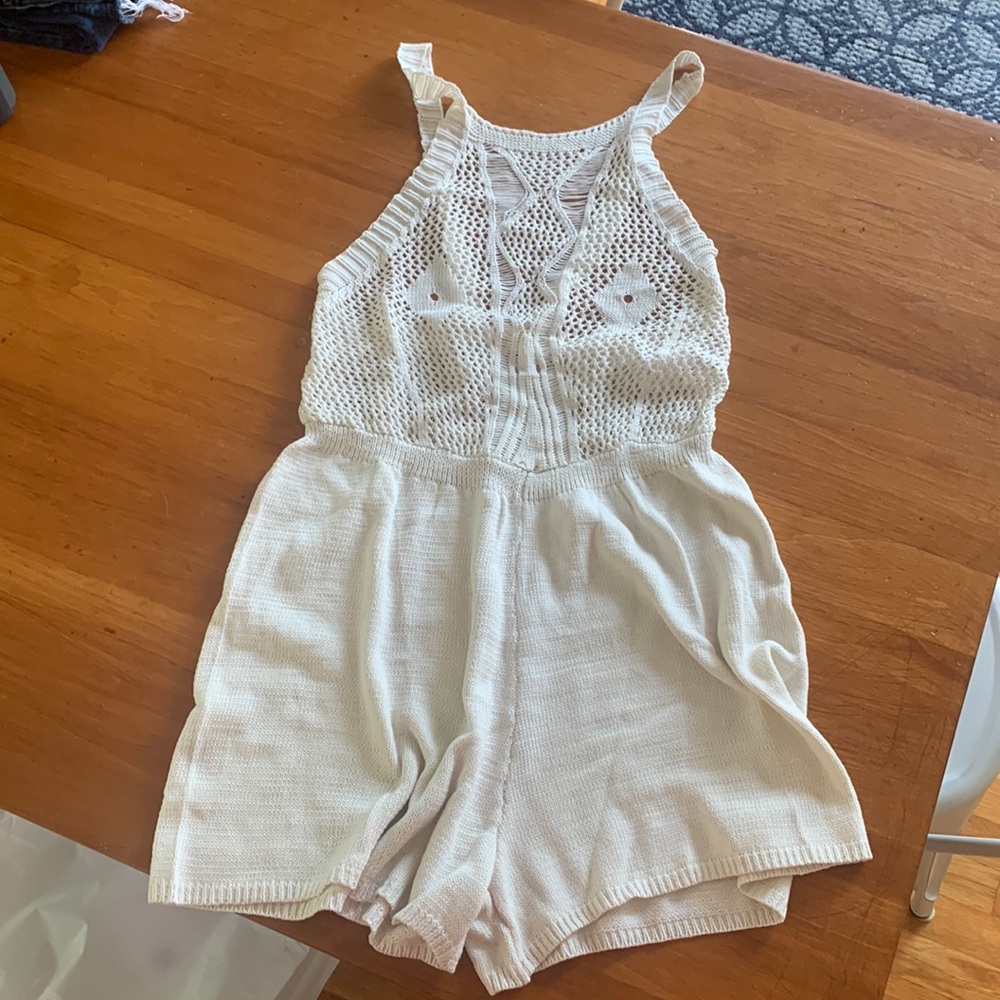 Cupshe knit beach coverup romper